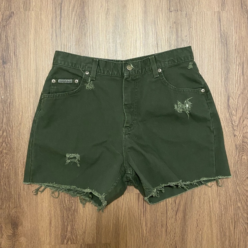 Riveted by Lee Green High Waisted Shorts